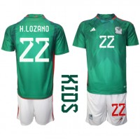 Dječji Nogometni Dres Meksiko Hirving Lozano #22 Domaci SP 2022 Kratak Rukav (+ Kratke hlače)